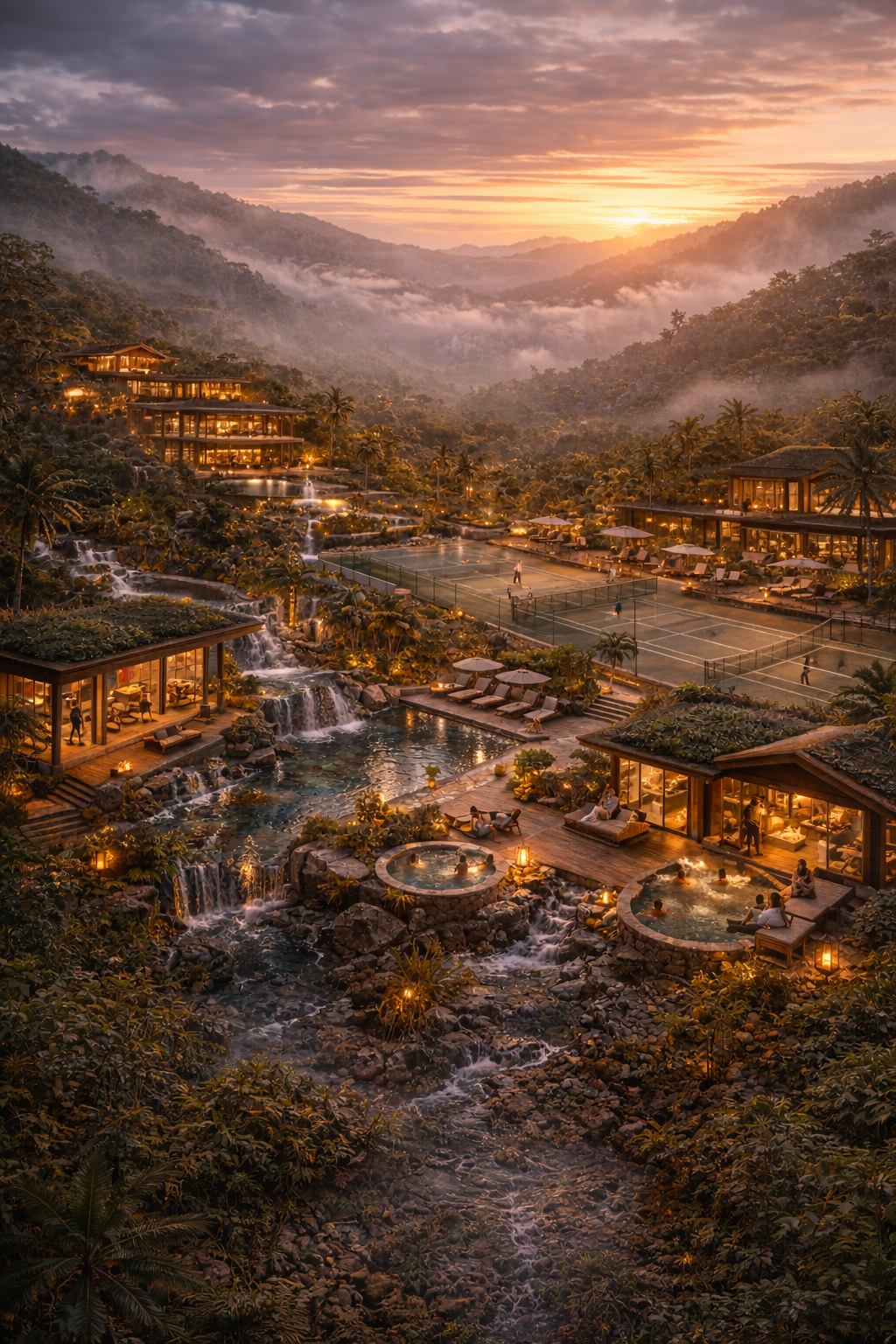 Resort integrado em montanhas